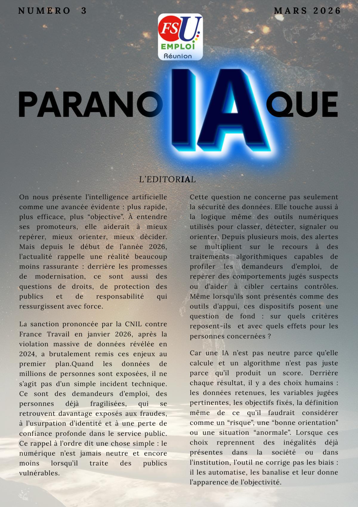 PARANOIAQUE Mars 2026