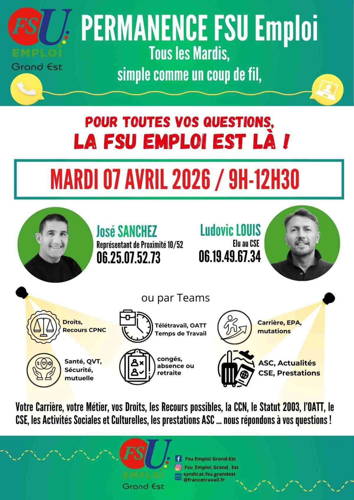 Permanence 7 Avril 2026 