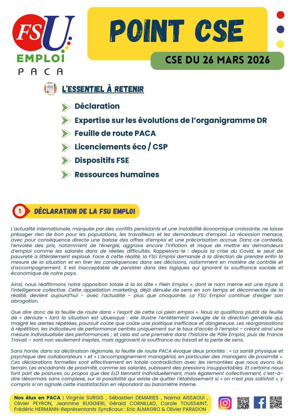 POINT CSE - mars 2026