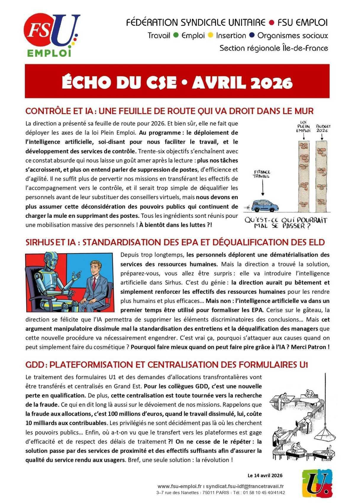 Écho CSE Avril 2026