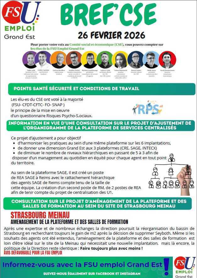 BREF'CSE 26 Février 
