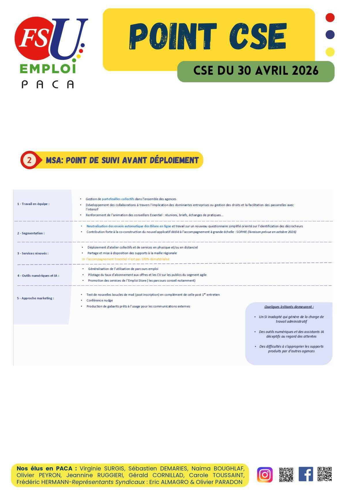 POINT CSE - avril 2026