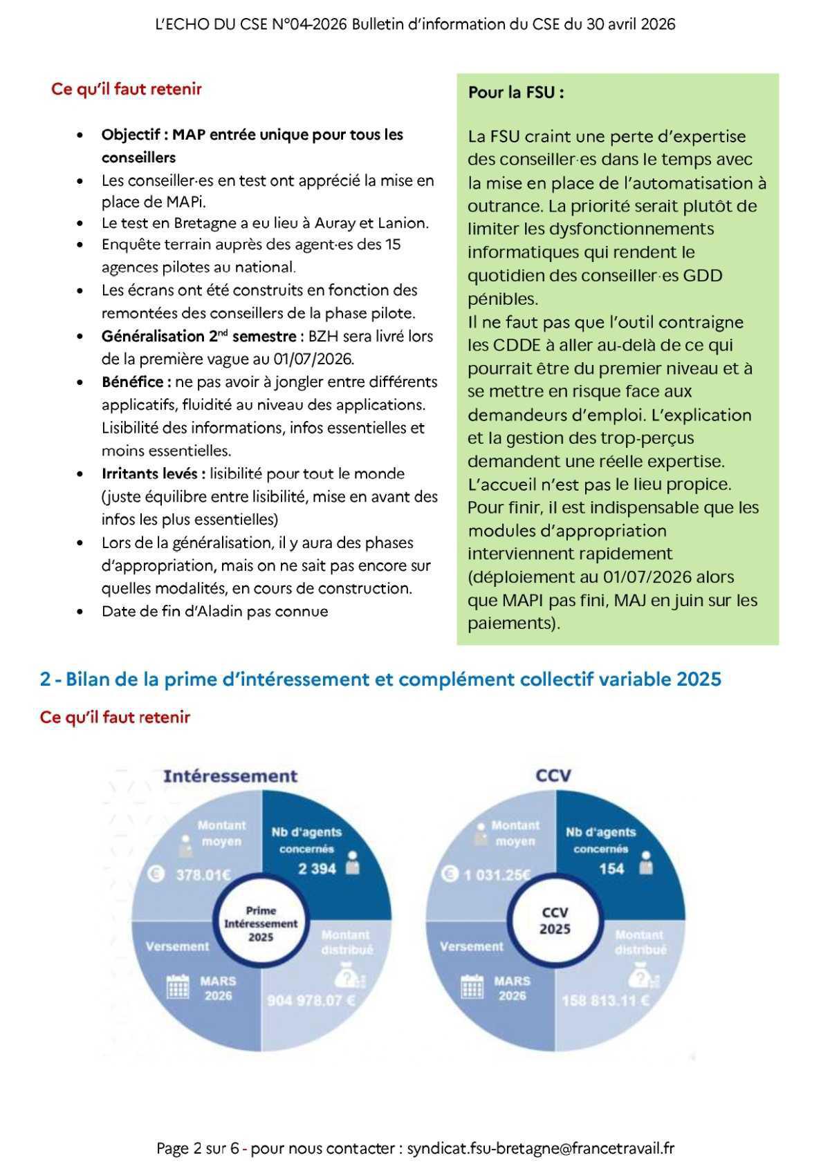 Echo du CSE Bretagne · N°04-2026