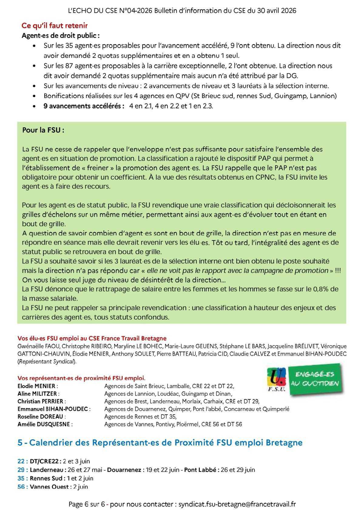 Echo du CSE Bretagne · N°04-2026