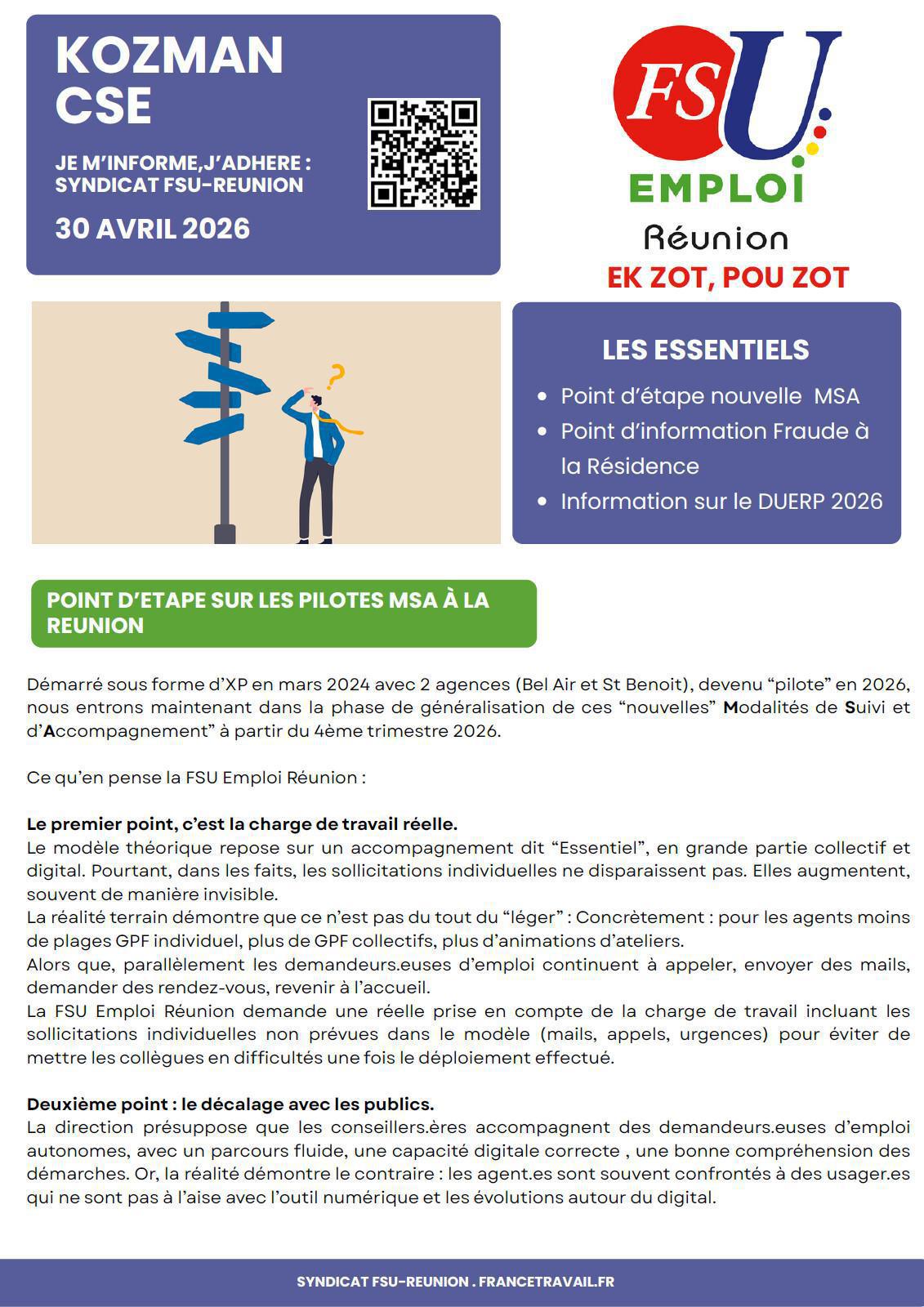 Kozman CSE du 30 avril 2026