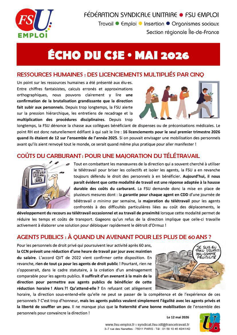 Écho CSE Mai 2026