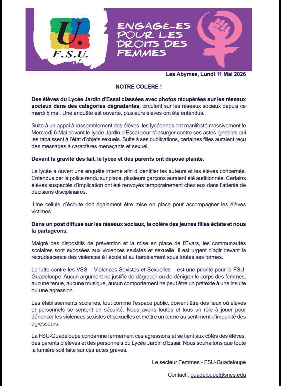  Images dégradantes sur les réseaux les lycéen(n)e-s en colère! 