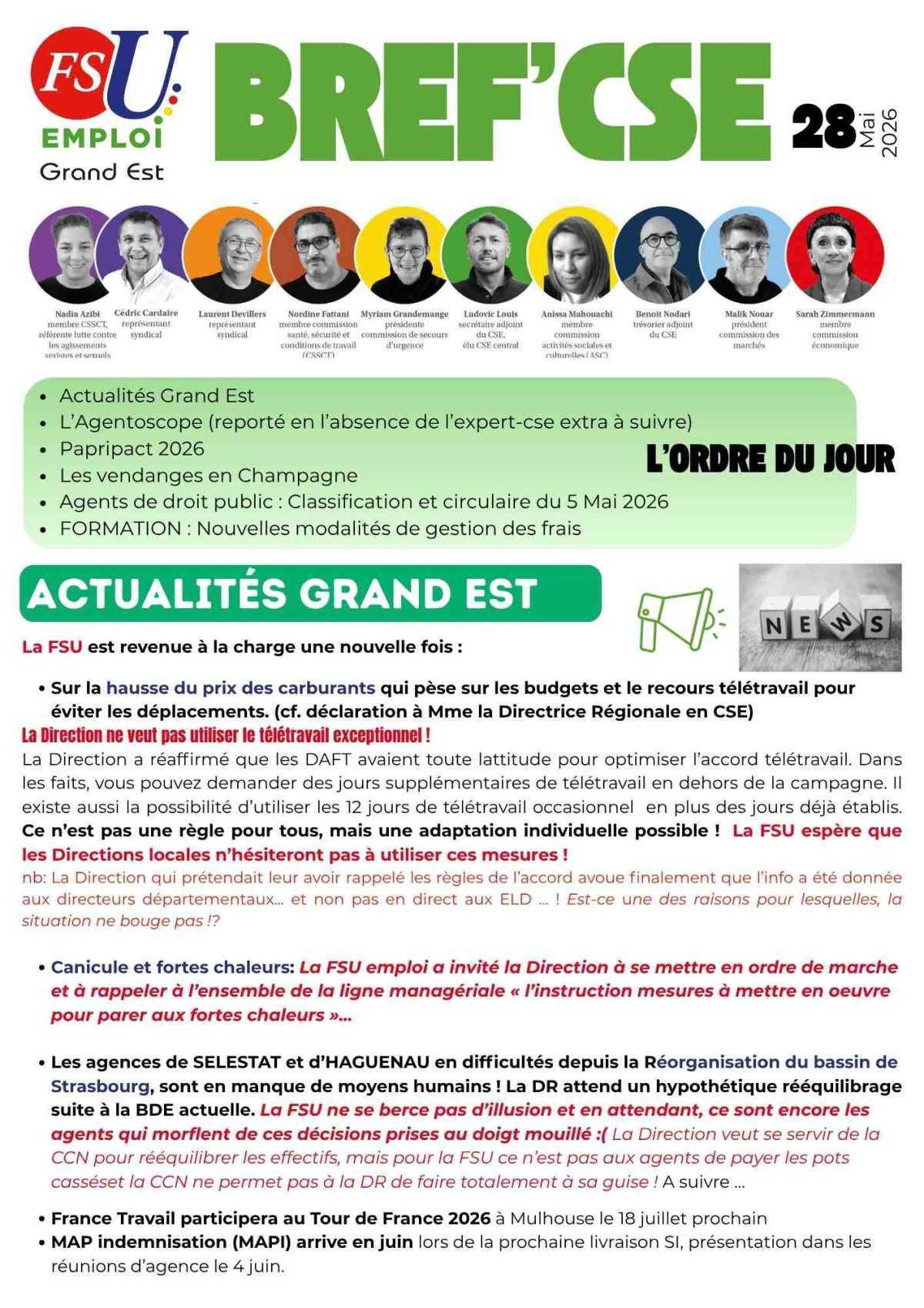 BREF'CSE 28 Mai 2026