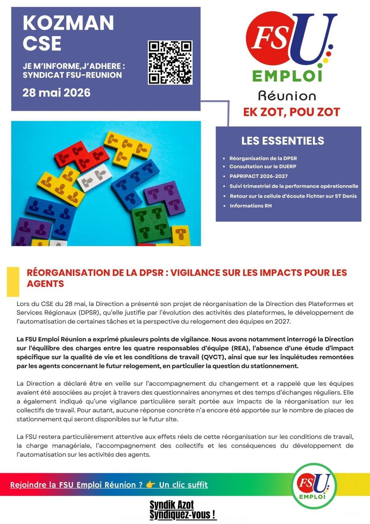 Kozman CSE du 28 mai 2026
