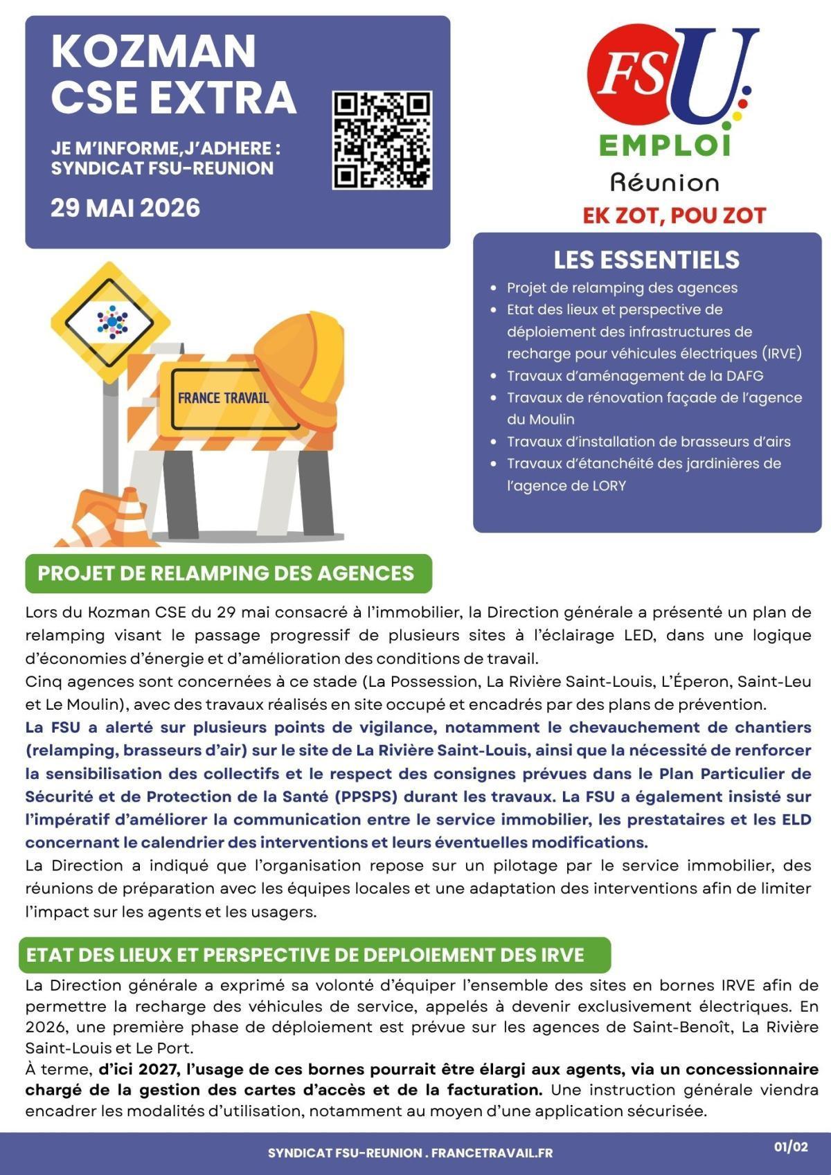 Kozman CSE Extra du 29 mai 2026 Kozman CSE Extra du 29 mai 2026