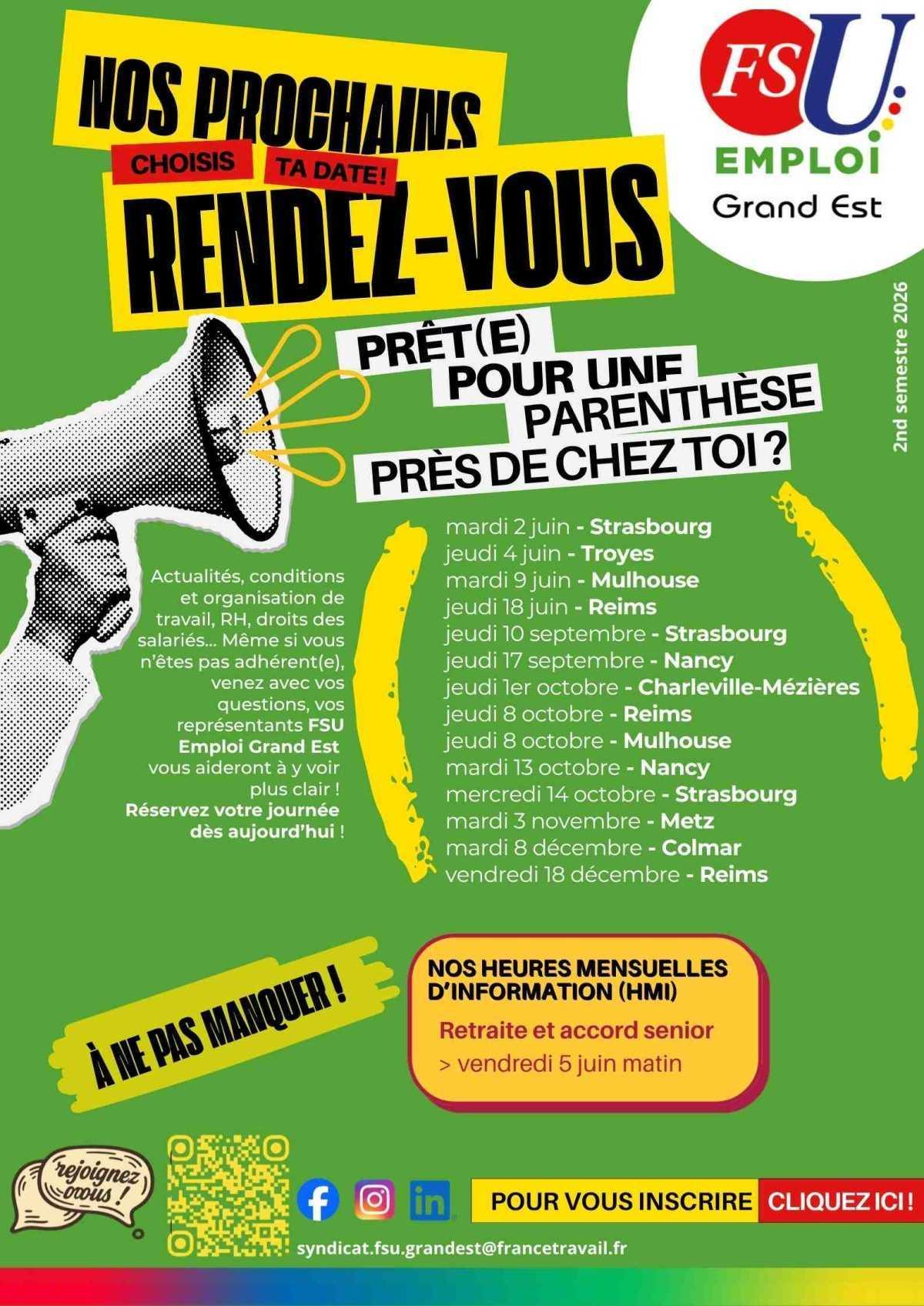 Réunions 2026 / Parenthèses FSU 