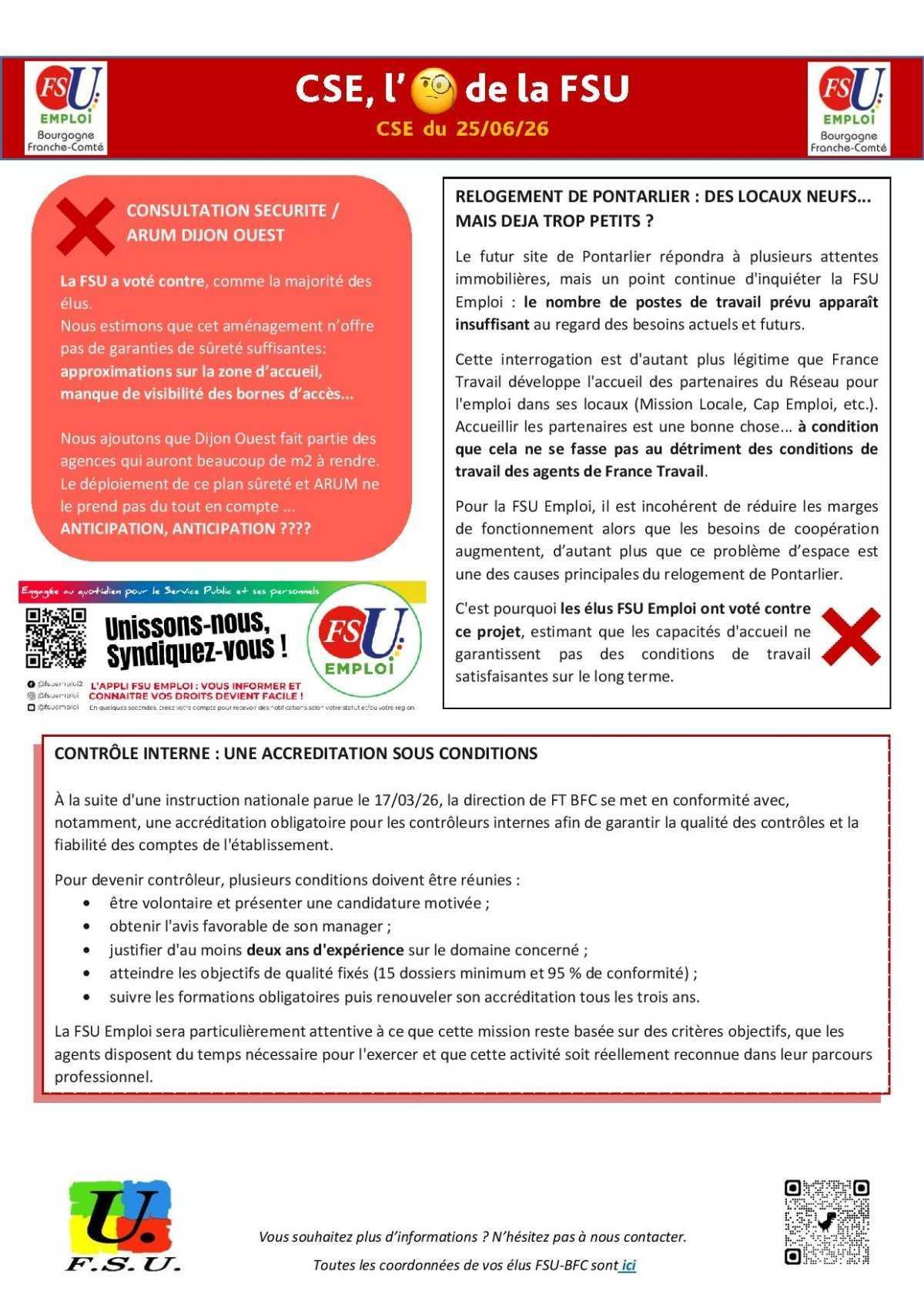 L'oeil de la FSU - CSE ordinaire de juin 2026 L'oeil de la FSU - CSE ordinaire de juin 2026