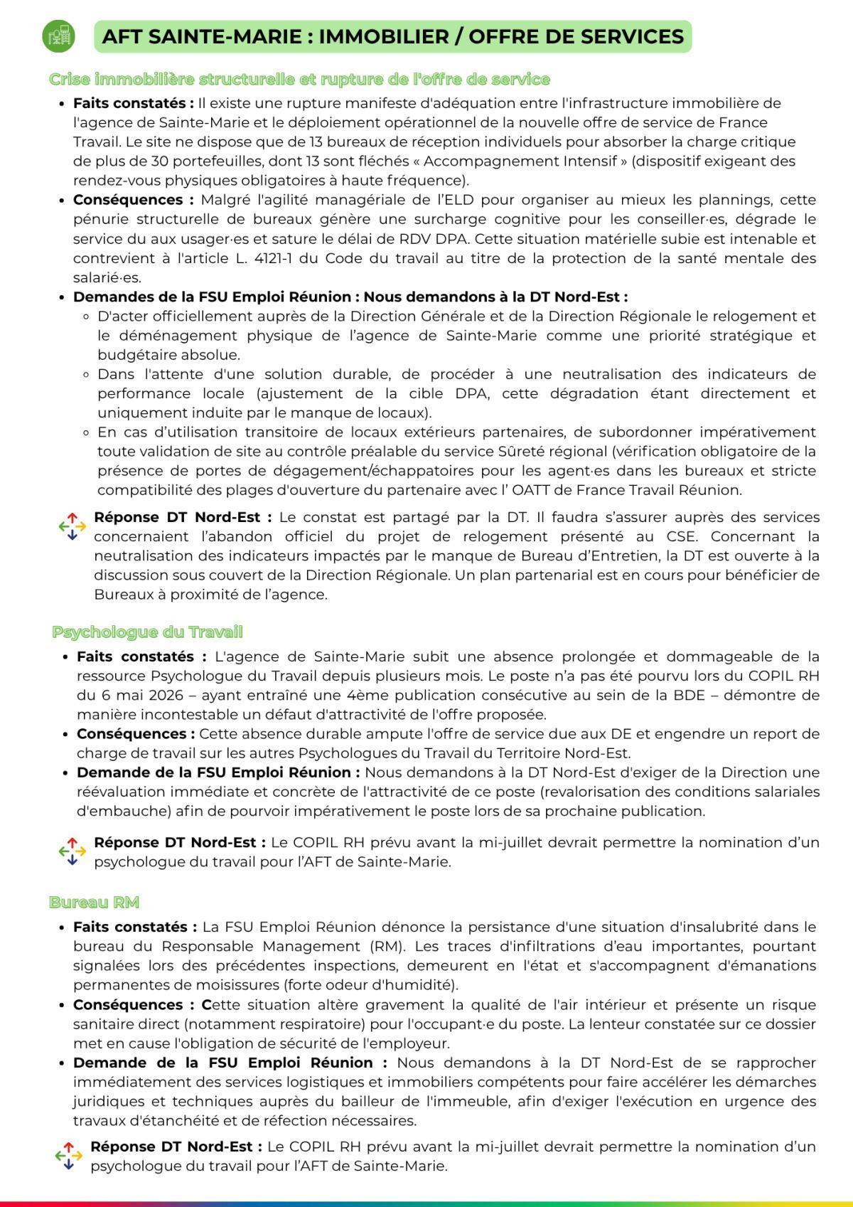 Les RP FSU Emploi Réunion à vos côtés. Juin 2026