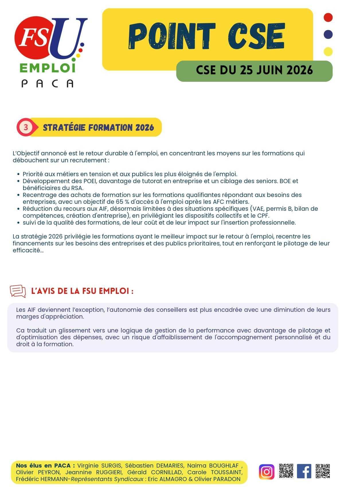 POINT CSE - JUIN 2026