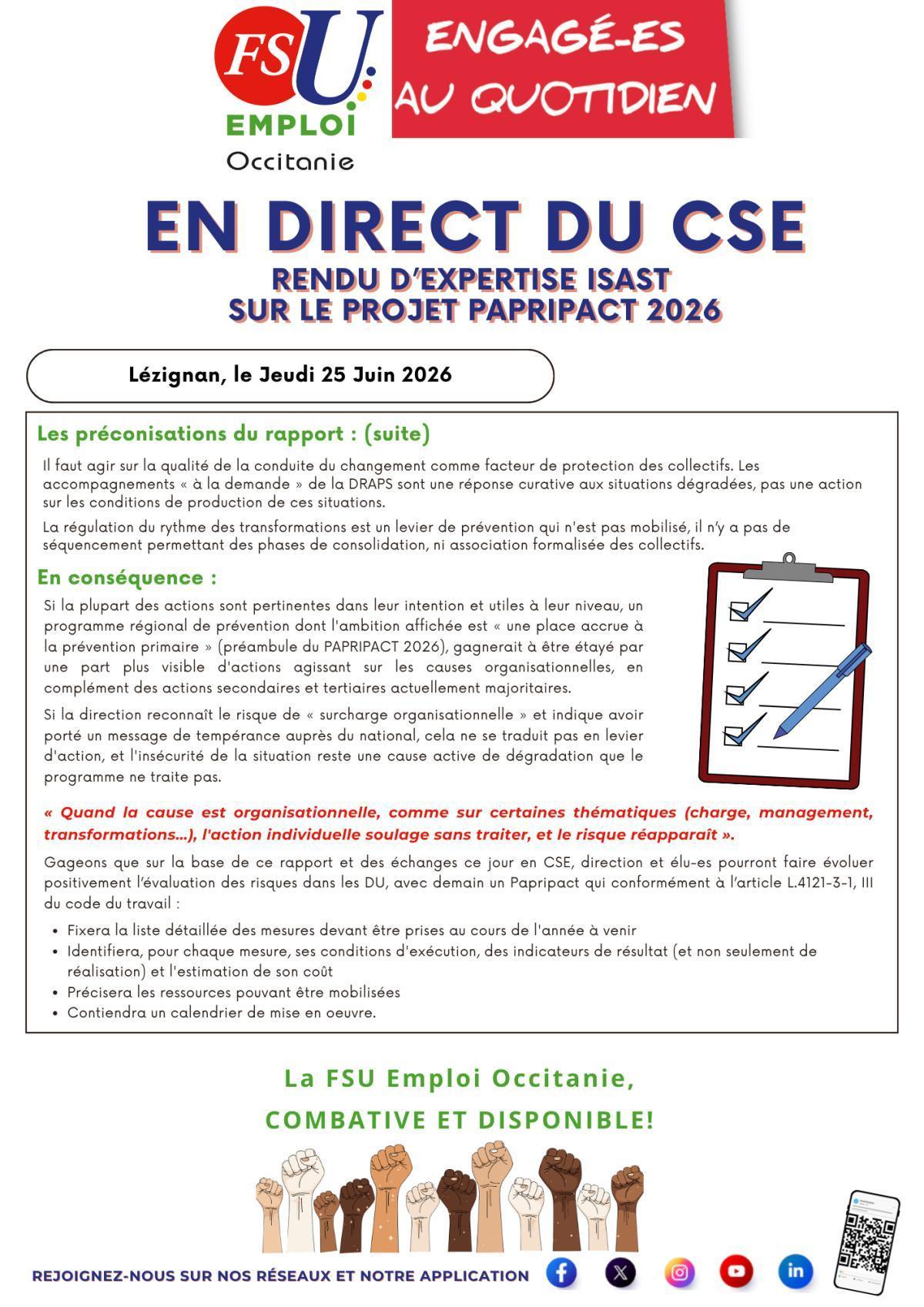 En Direct du CSE - 25 Juin 2026