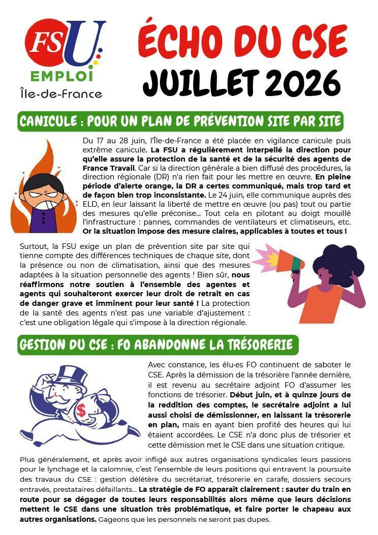 Echo CSE juillet 2026 Echo CSE juillet 2026