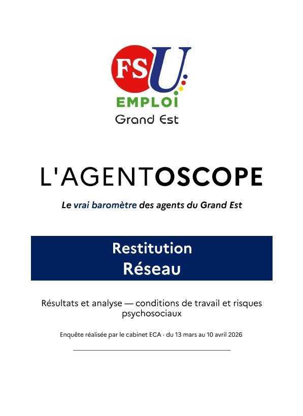 Restitution Baromètre AGENTOSCOPE réseau 
