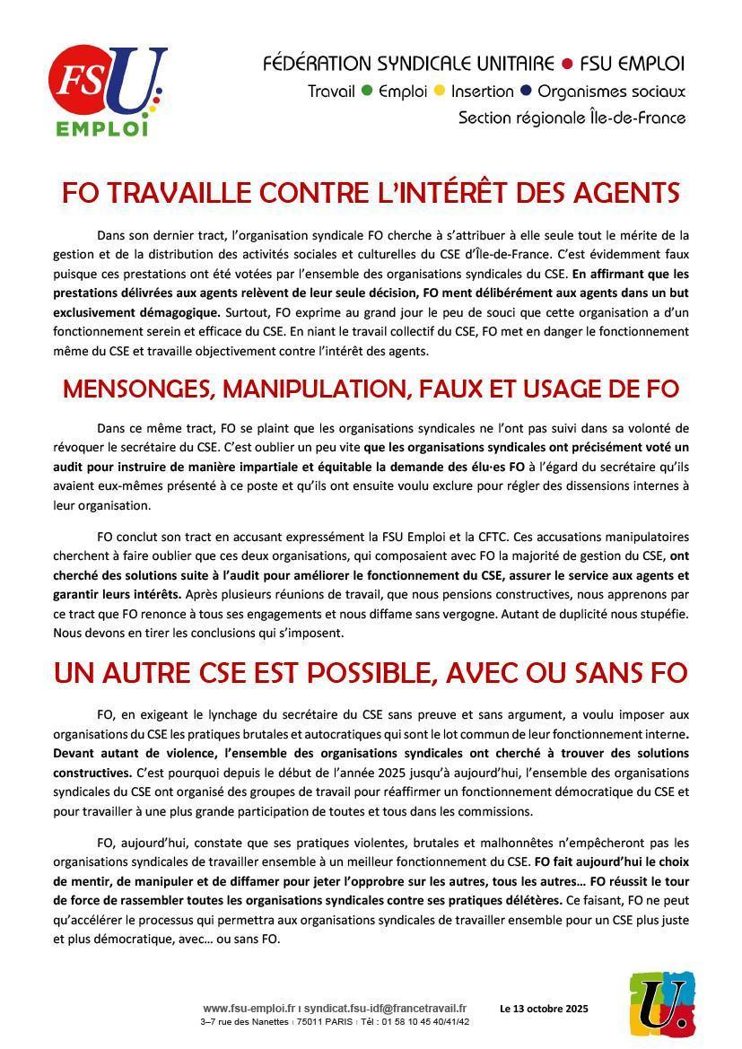 FO et usage de Faux FO et usage de Faux