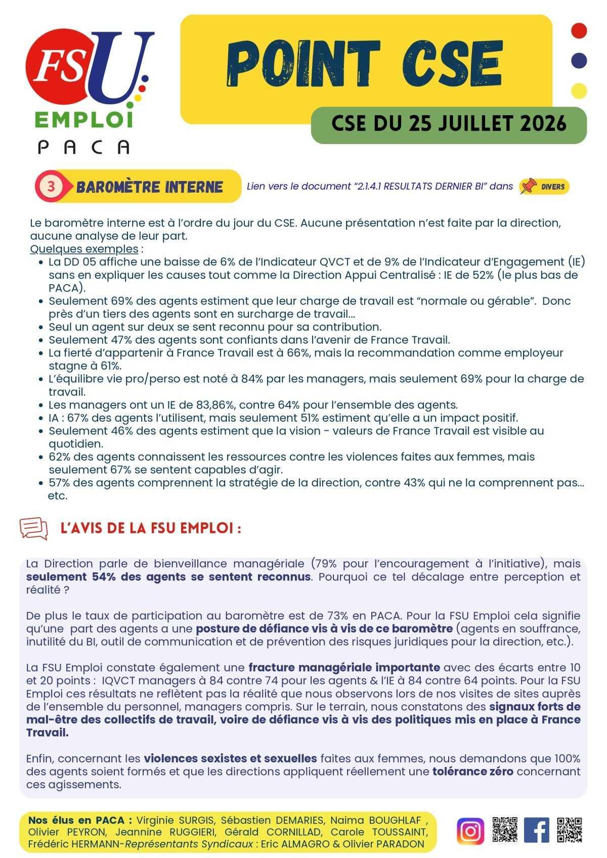 POINT CSE - juillet 2026