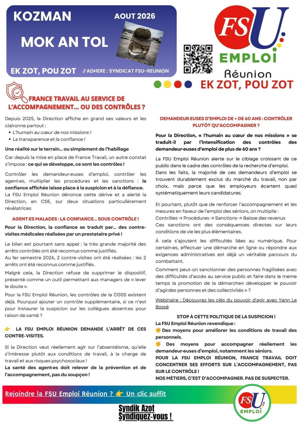 Mok an tol : France Travail au service de l'accompagnement... ou des contrôles ? 