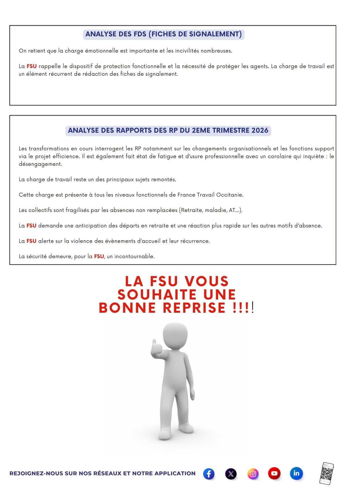 En Direct du CSE 26 août 2026 spécial conditions de travail