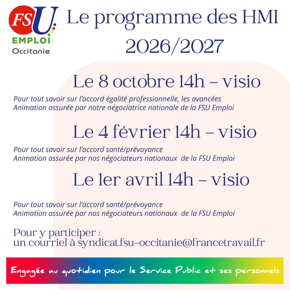 HMI 2026/2027 de la FSU Emploi 