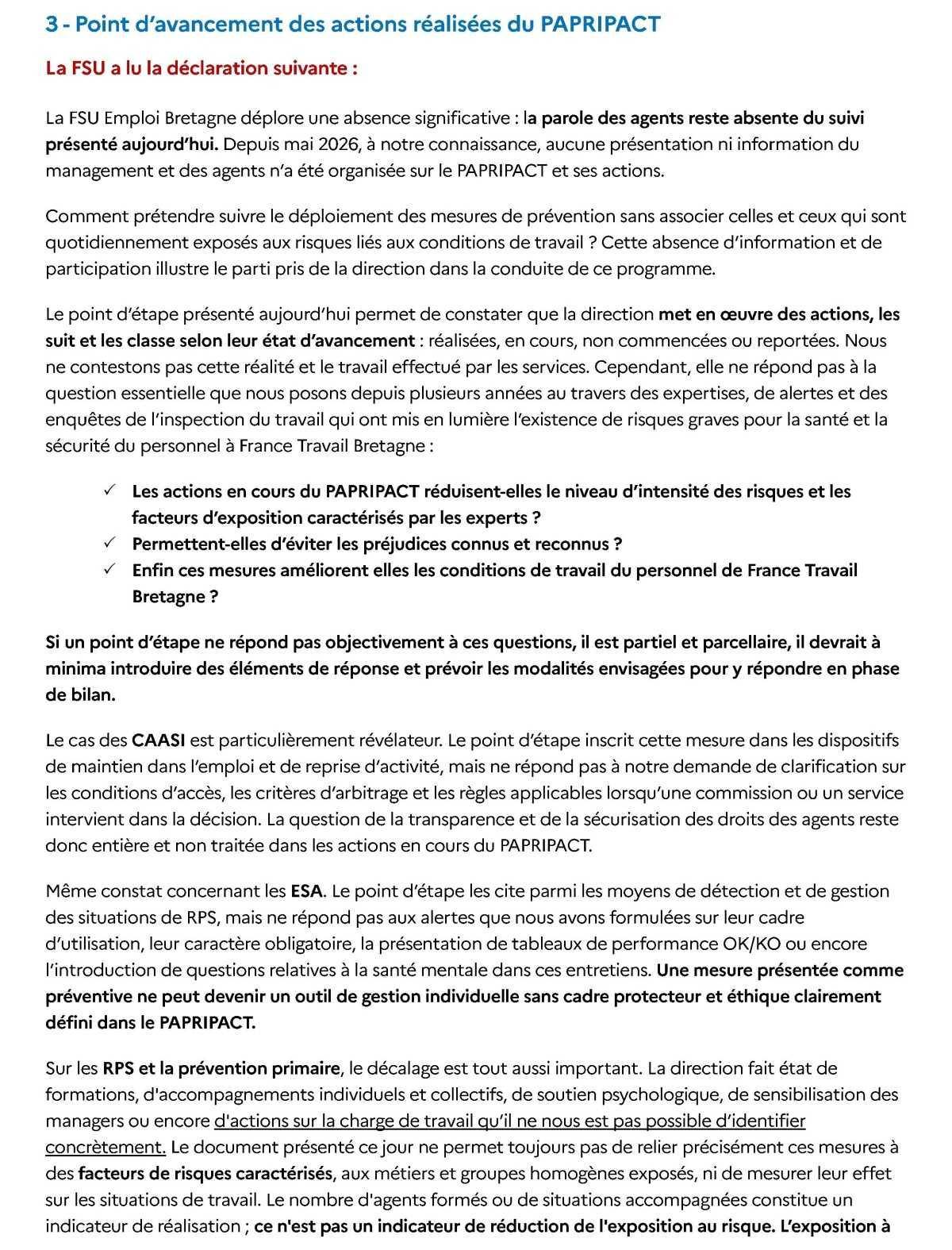 Echo du CSE Bretagne · N°08-2026