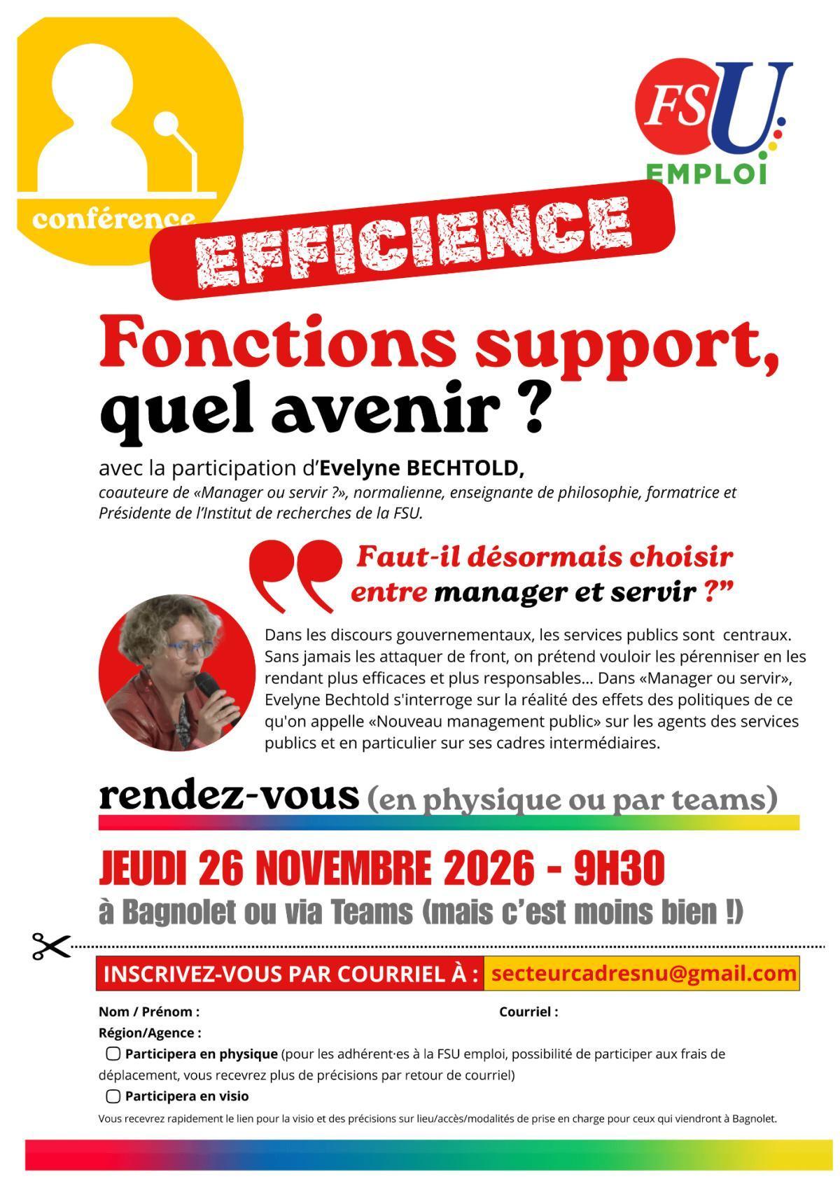 L’efficience, c’est quoi finalement ? Fonctions support, quel avenir ?