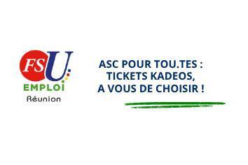 Tickets Kadéos : La proposition de la FSU Emploi Réunion adoptée à l’unanimité par les élu.es du CSE ! Tickets Kadéos : La proposition de la FSU Emploi Réunion adoptée à l’unanimité par les élu.es du CSE !