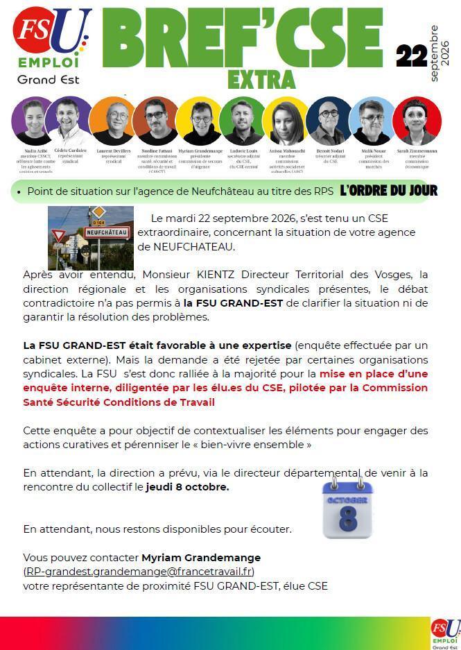 Bref'CSE 22 Septembre 