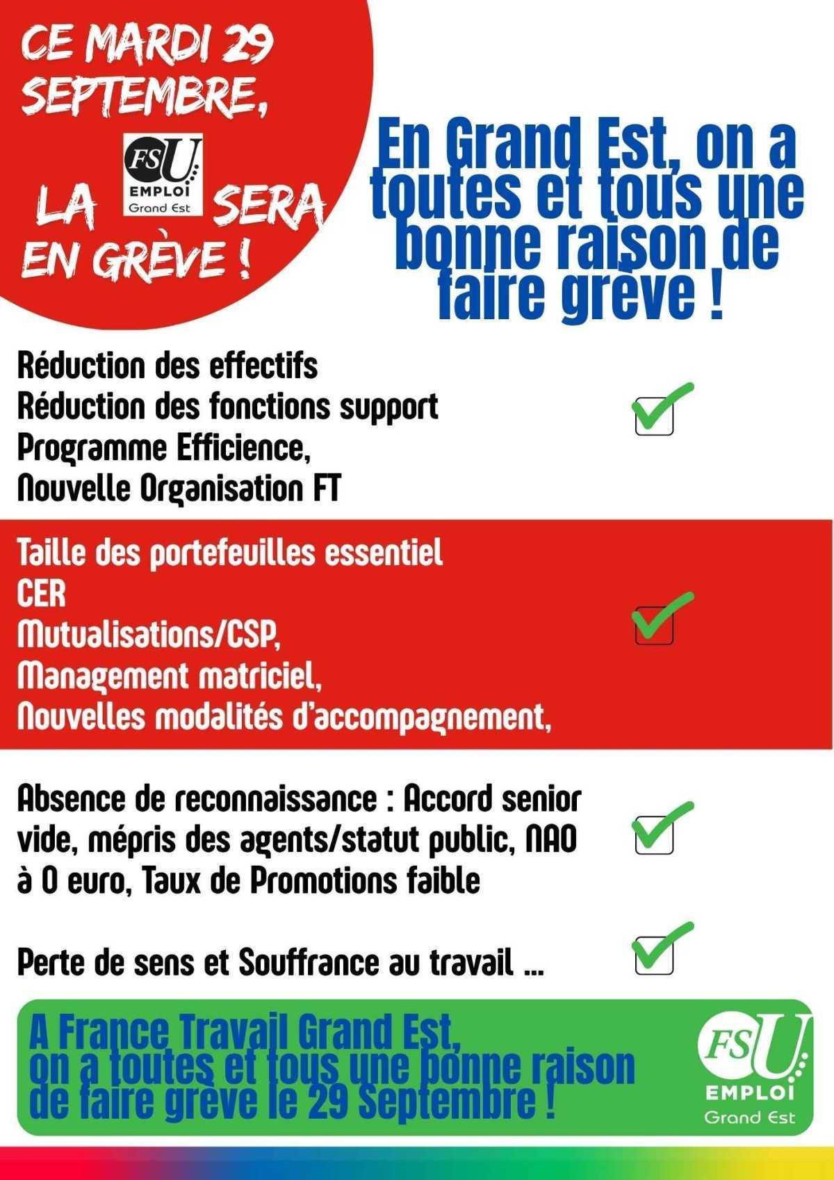 Grève du 29 Septembre FT et Fonction publique
