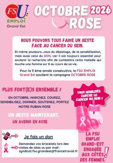FSU Grand Est & Octobre Rose 2026 