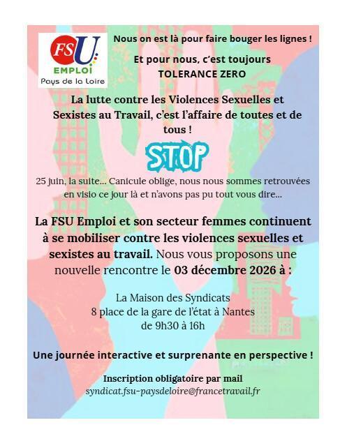 3 décembre 2026 : nouvelle journée consacrée à la lutte contre les violences sexuelles et sexistes au travail