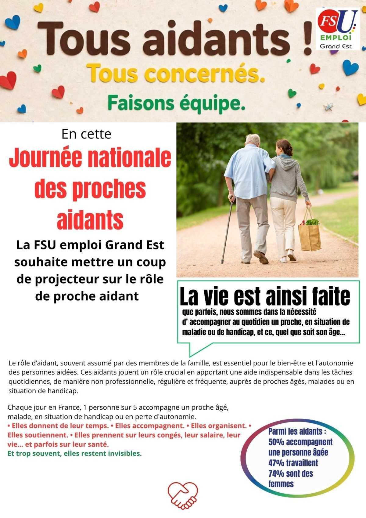 6 Octobre -Journée nationale des proches aidants 