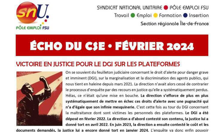 ECHO CSE Février 2024
