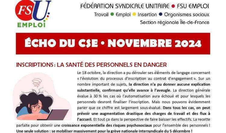 ECHO CSE NOVEMBRE 2024