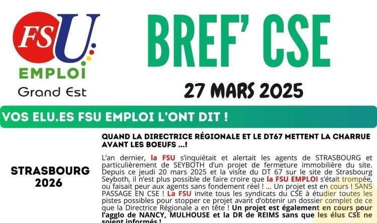 BREF CSE 27 MARS