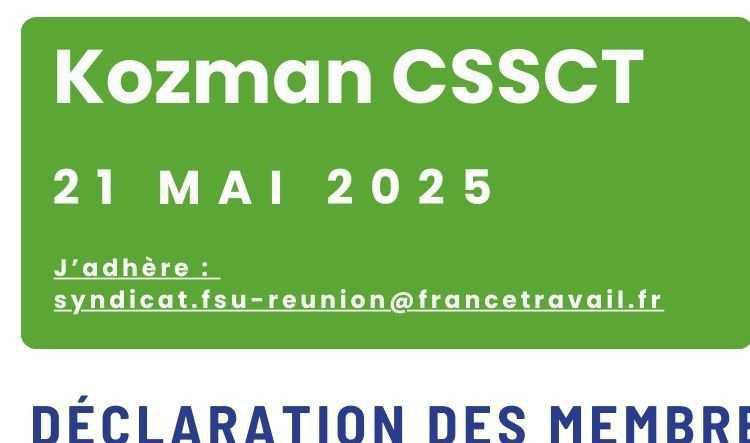Kozman CSSCT du 21 mai 2025 : agressions et sécurité, agir sur tous les fronts !