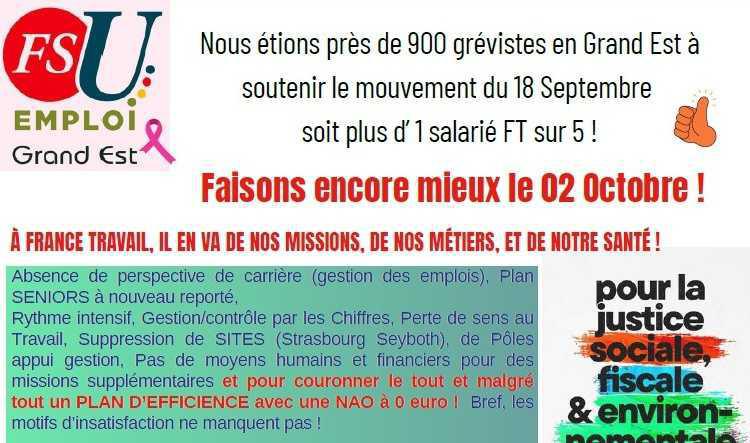 GREVE LE 2 OCTOBRE 2025