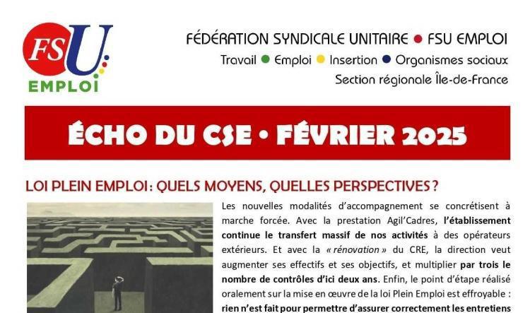 ECHO CSE FEVRIER 2025