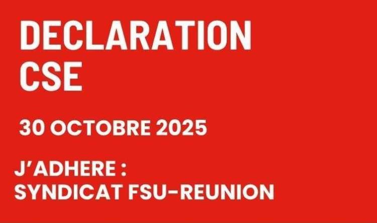 Déclaration de la FSU Emploi au CSE du 30 octobre 2025