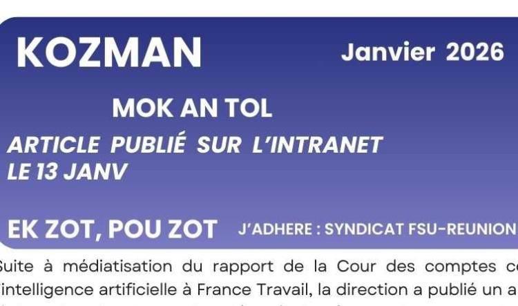 Mok an tol : le rapport de la cour des comptes sur l'IA à FT