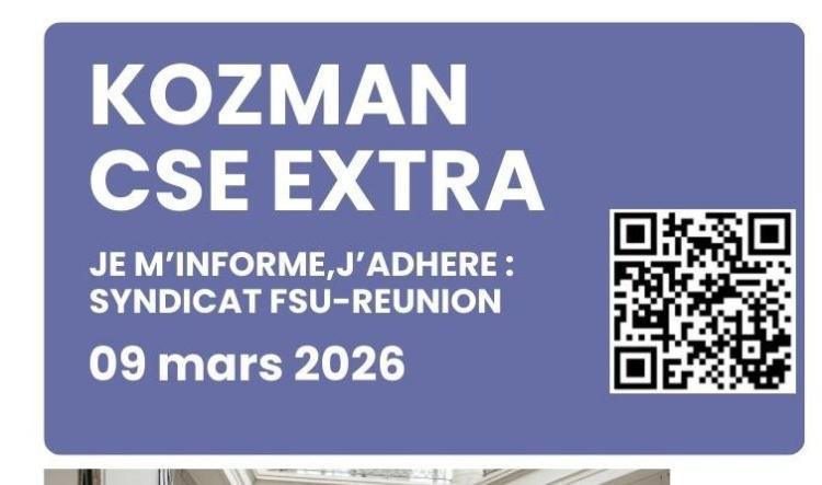 Kozman CSE Extra du 9 mars 2026 
