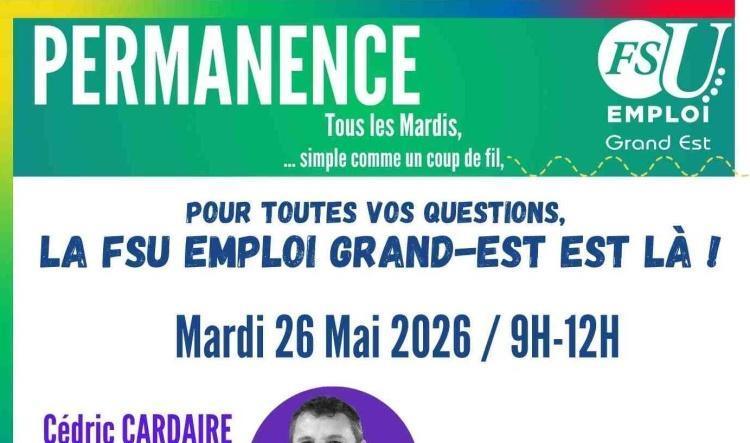 Permanence FSU emploi Grand Est 