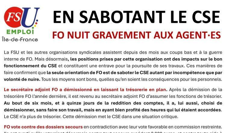 FO et usage de faux 2026