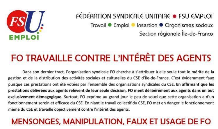 FO et usage de Faux