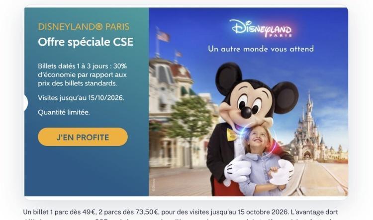 Billet Disney via Emile's