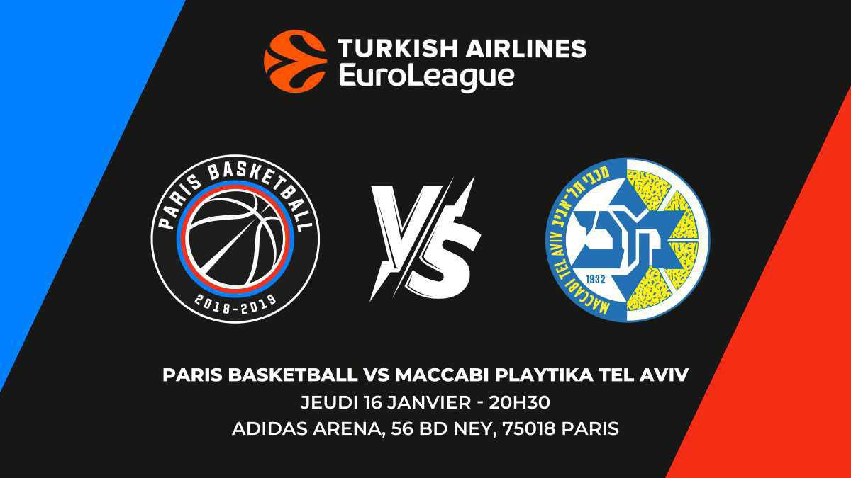 Paris Basket VS Maccabi Playtika Tel Aviv 🏀
