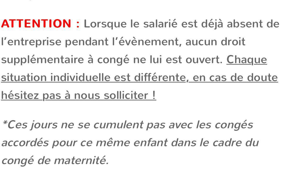 Congés exceptionnels événements familiaux Congés exceptionnels événements familiaux