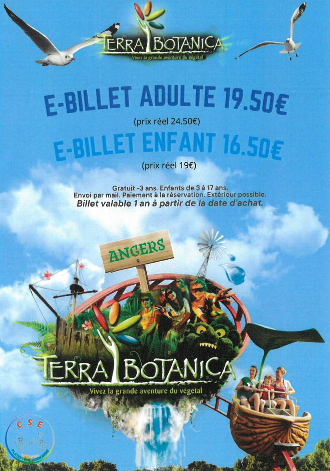 Tarifs billetterie CSE 